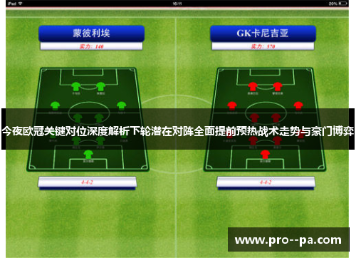今夜欧冠关键对位深度解析下轮潜在对阵全面提前预热战术走势与豪门博弈